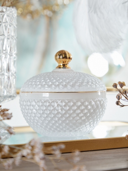 Конфетница с крышкой 12X12X12 CM 3