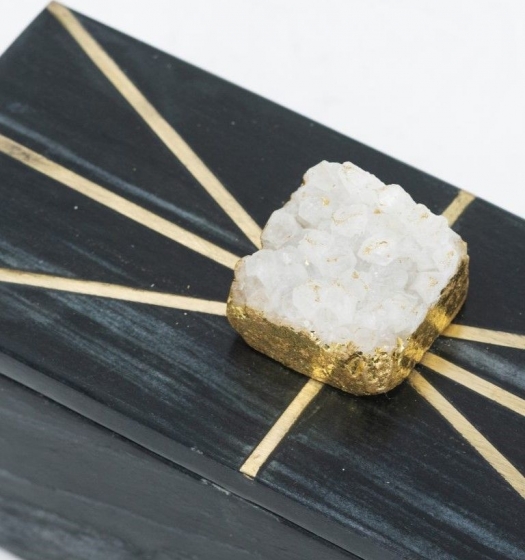 Шкатулка из черного мрамора Angharad 19X8X8 CM 4