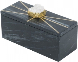 Шкатулка из черного мрамора Angharad 19X8X8 CM