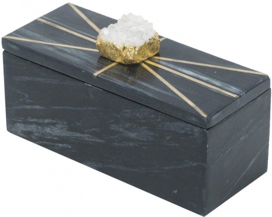 Шкатулка из черного мрамора Angharad 19X8X8 CM 1