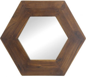 Зеркало настенное в раме из тика Lalitmohan 47X40 CM