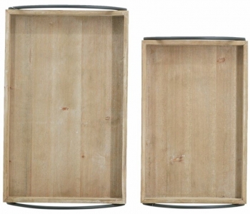 Комплект из двух декоративных подносов Ladislav 49X31X9 / 42X25X7 CM