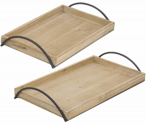 Комплект из двух декоративных подносов Ladislav 49X31X9 / 42X25X7 CM