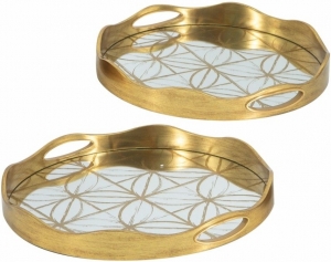 Набор из двух декоративных подносов Nanid 40X40X4 / 36X36X4 CM