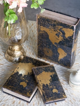 Комплект из трёх шкатулок World 22X7X33 / 18X5X25 / 13X3X22 CM