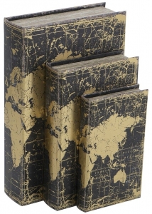 Комплект из трёх шкатулок World 22X7X33 / 18X5X25 / 13X3X22 CM