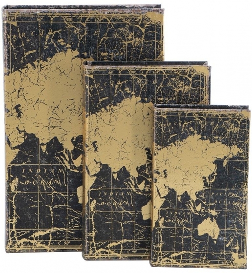 Комплект из трёх шкатулок World 22X7X33 / 18X5X25 / 13X3X22 CM 4