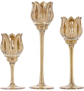 Набор из трёх подсвечников Jermaine 8X8X27 / 8X8X22 / 8X8X18 CM