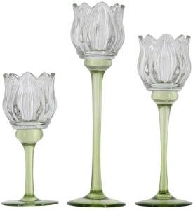 Набор из трёх подсвечников Jermaine 8X8X27 / 8X8X22 / 8X8X18 CM