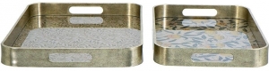 Набор из двух декоративных подносов Idun 51X33X5 / 42X26X5 CM