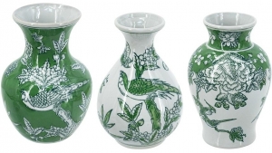 Набор из трёх ваз Stelara 10X10X15 / 9X9X15 / 9X9X15 CM