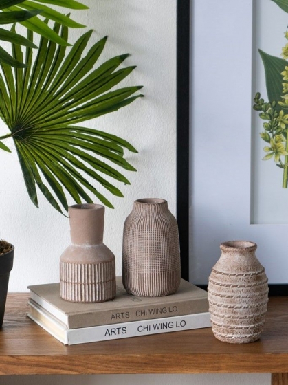 Набор из трёх ваз Vespera 10X10X15 / 10X10X15 / 9X9X15 CM 5