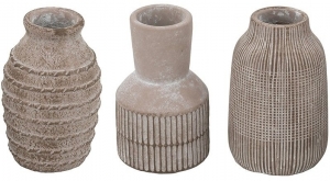 Набор из трёх ваз Vespera 10X10X15 / 10X10X15 / 9X9X15 CM