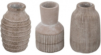 Набор из трёх ваз Vespera 10X10X15 / 10X10X15 / 9X9X15 CM