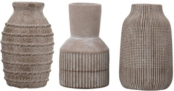 Набор из трёх ваз Vespera 10X10X15 / 10X10X15 / 9X9X15 CM