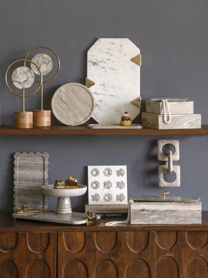 Шкатулка из натурального мрамора Balor 38X13X16 CM 9