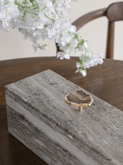 Шкатулка из натурального мрамора Balor 38X13X16 CM 10