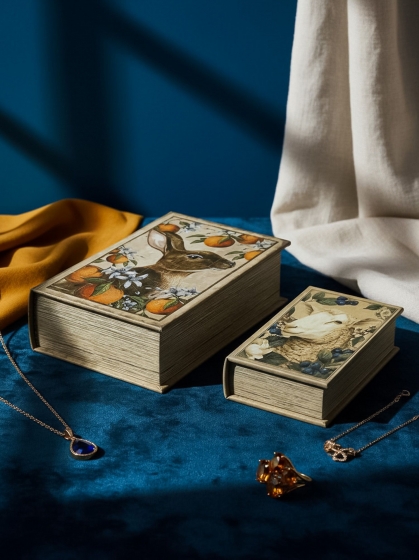 Набор из двух шкатулок в виде книг Bebinn 18X7X27 / 13X5X22 CM 10