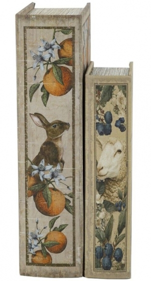Набор из двух шкатулок в виде книг Bebinn 18X7X27 / 13X5X22 CM 5