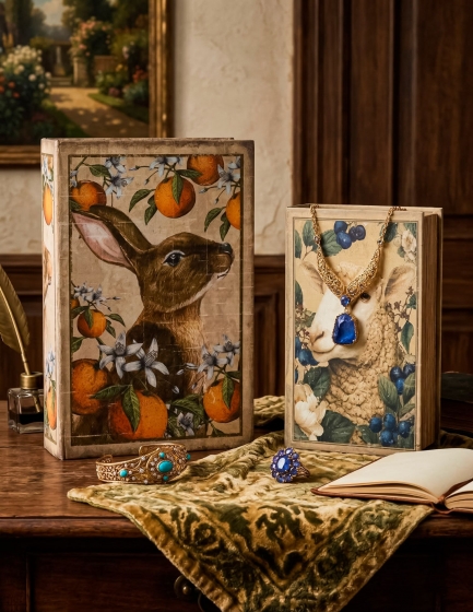 Набор из двух шкатулок в виде книг Bebinn 18X7X27 / 13X5X22 CM 3