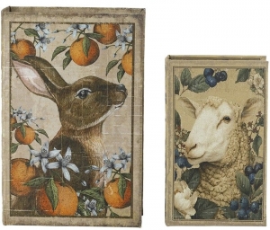 Набор из двух шкатулок в виде книг Bebinn 18X7X27 / 13X5X22 CM