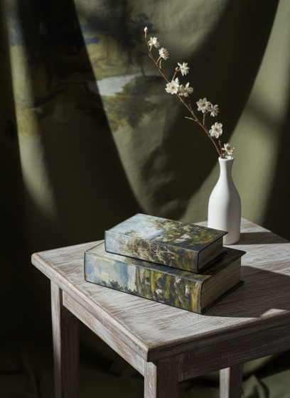 Набор из двух шкатулок в виде книг Bedivere 18X7X27 / 13X5X22 CM 3