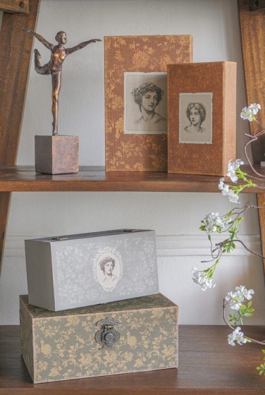 Набор из двух шкатулок в виде книг Beli 18X7X27 / 13X5X22 CM 9