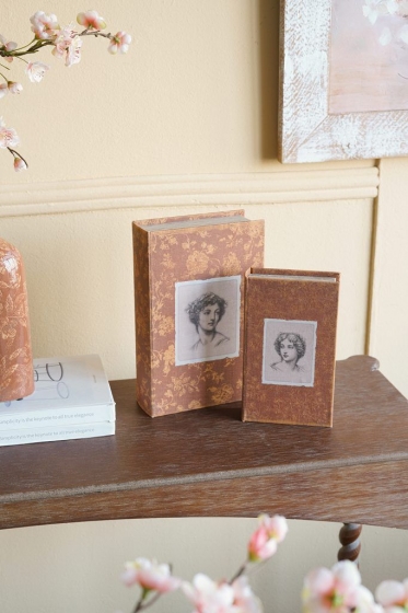 Набор из двух шкатулок в виде книг Beli 18X7X27 / 13X5X22 CM 14