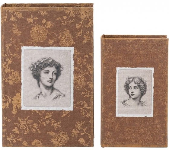 Набор из двух шкатулок в виде книг Beli 18X7X27 / 13X5X22 CM 4
