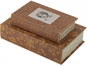 Набор из двух шкатулок в виде книг Beli 18X7X27 / 13X5X22 CM
