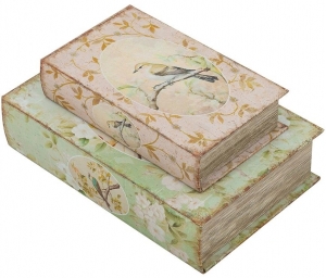 Набор из двух шкатулок в виде книг Morrigan 18X7X27 / 13X5X21 CM