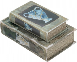 Набор из двух шкатулок в виде книг Naoise 18X7X27 / 13X5X21 CM