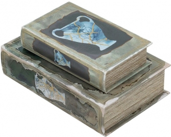 Набор из двух шкатулок в виде книг Naoise 18X7X27 / 13X5X21 CM