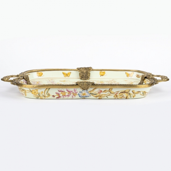 Блюдо декоративное Kara 47X28X5 CM 4