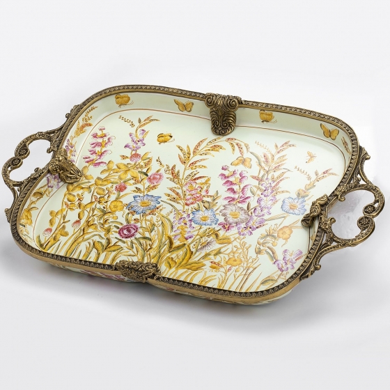 Блюдо декоративное Kara 47X28X5 CM 2