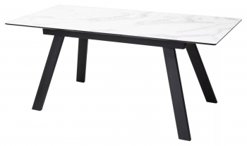 Раскладной стол МОРИС-2 140 MATTE белый мрамор 140X80X76 CM