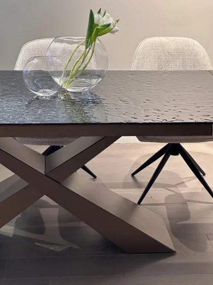 Раскладной обеденный стол ARKELL GREY Bubble 180X98X76 CM 3
