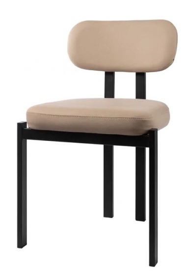 Стул МОСС, цвет H-09 Светло-серый, велюр / черный каркас 1