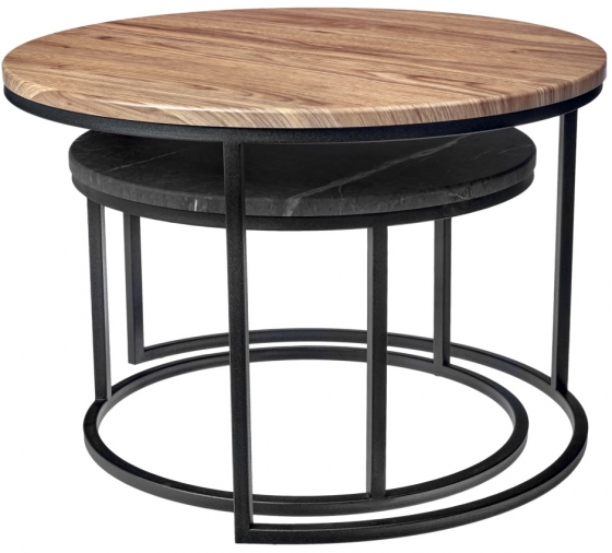 Набор из двух столиков Tango 60X60X42 / 48X48X32 CM 3