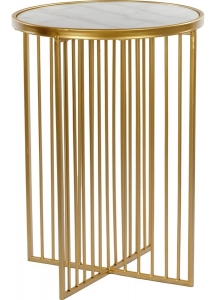 Столик с белым мрамором Dec 40X40X56 CM