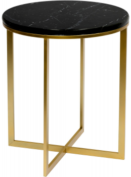 Столик вспомогательный Payne 41X41X47 CM с чёрным мрамором