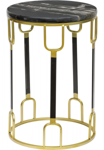 Столик интерьерный Clegane 33X33X49 CM с чёрным мрамором