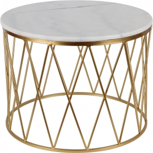 Кофейный столик Nuce 59X59X45 CM с белым мрамором 