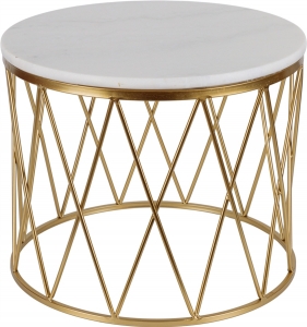 Журнальный столик Nuce 50X50X41 CM с белым мрамором