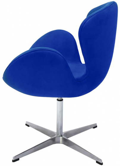 Кресло Swan Chair 70X61X80-96 CM синего цвета 3