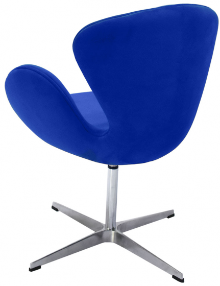Кресло Swan Chair 70X61X80-96 CM синего цвета 4