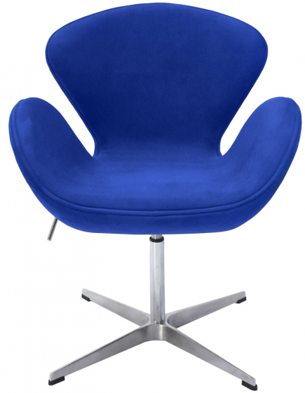 Кресло Swan Chair 70X61X80-96 CM синего цвета 2