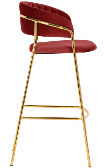 Стул полубарный Turin 60X52X92 CM алый 2