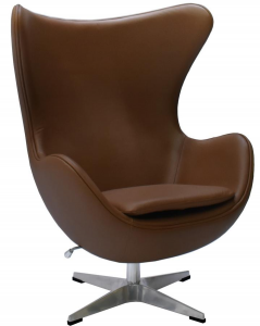 Кресло Egg 85X77X109 CM коричневая кожа