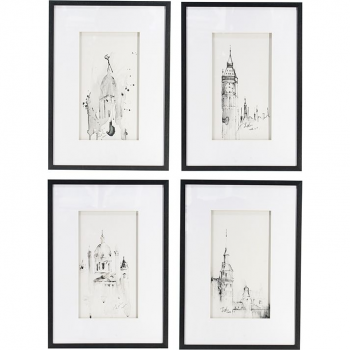 Комплект из четырёх постеров Architectural 50X70 / 50X70 / 50X70 / 50X70 CM